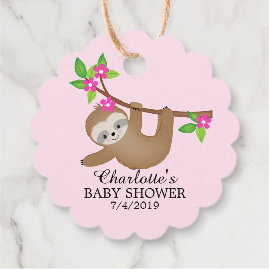Sweet Slots Baby shower Favor Gift Label (Achterkant)