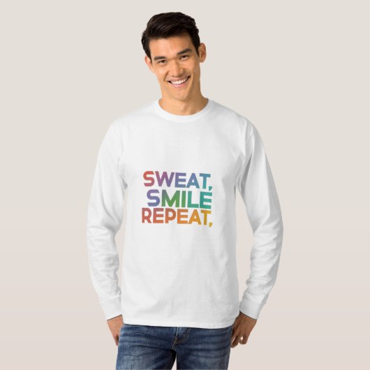 Sweet smile repeat mannen s tshirt (Voorkant volledig)