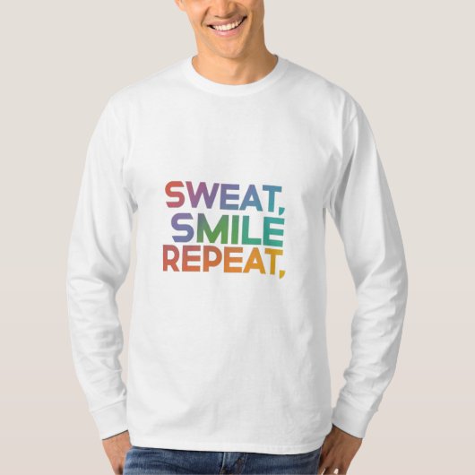 Sweet smile repeat mannen s tshirt (Voorkant)