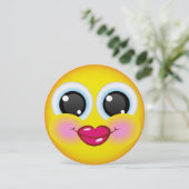 Sweet Smile Round Invitation - SRF Kaart (Staand voorkant)