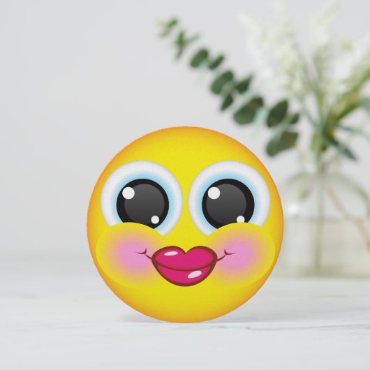 Sweet Smile Round Invitation - SRF Kaart (Staand voorkant)