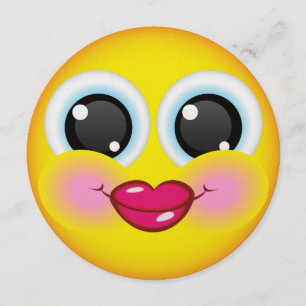 Sweet Smile Round Invitation - SRF Kaart