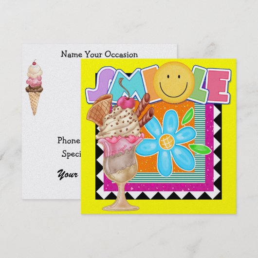 Sweet Smile ! - SRF Kaart (Voorkant / Achterkant)