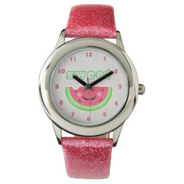 Sweet Smile Watermelon Cartoon Glitter Strap Horlo Horloge