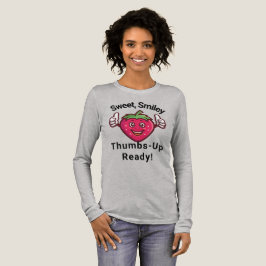 Sweet Smiley Strawberry Thumbs-Up T-shirt met lang