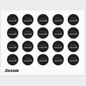 Sweet Snack Sticker Wedding voor Roos Gold Black (Vel)