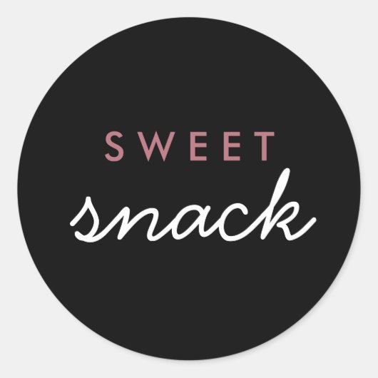 Sweet Snack Sticker Wedding voor Roos Gold Black (Voorkant)