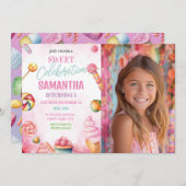 Sweet Snoep 1e 2e 3e 4e 5e foto Verjaardag Kaart (Voorkant / Achterkant)