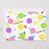 Sweet Snoep 3 foto verjaardagsuitnodiging Kaart (Achterkant)