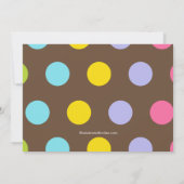 Sweet Snoep Bash Girl Birthday Party Invitation Kaart (Achterkant)