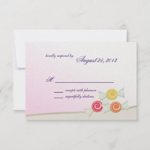 Sweet Snoep Bat Mitzvah-reactiekaart RSVP Kaartje
