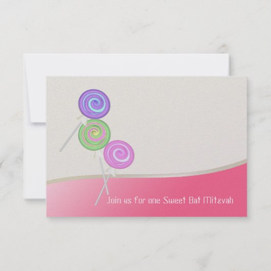 Sweet Snoep Bat Mitzvah Response Kaart (Achterkant)
