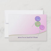 Sweet Snoep Bat Mitzvah Response Kaart (Achterkant)