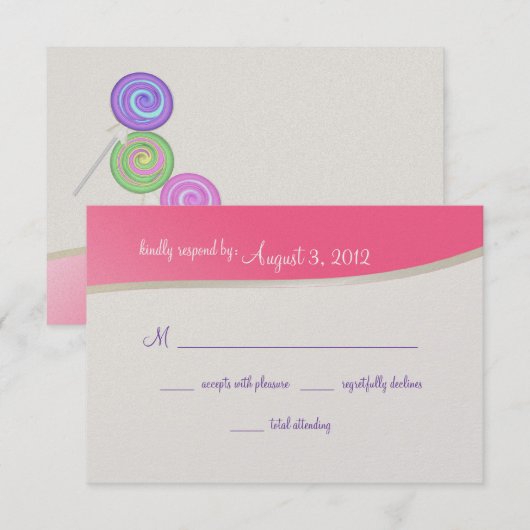 Sweet Snoep Bat Mitzvah RSVP (Voorkant / Achterkant)