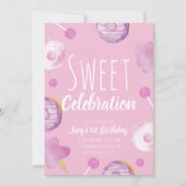Sweet Snoep Birthday Donut Pink Girls Party (Voorkant)