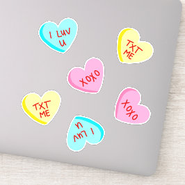 Sweet Snoep Harten met woordset Sticker