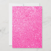 Sweet Snoep Hot Pink Glitter First Birthday One Kaart (Achterkant)