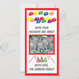 Sweet Snoep Kerstmis - Fotokaart Feestdagenkaart