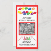 Sweet Snoep Kerstmis - Fotokaart Feestdagenkaart (Voorkant)