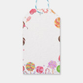 Sweet Snoep Land Birthday Ice Cream Donut Party Cadeaulabel (Achterkant)