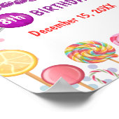 Sweet Snoep Land Birthday Ice Cream Welkom Poster (Hoek)