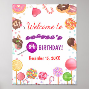 Sweet Snoep Land Birthday Ice Cream Welkom Poster