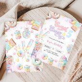 Sweet Snoep Land Ice Cream Girls 5e Verjaardag Kaart