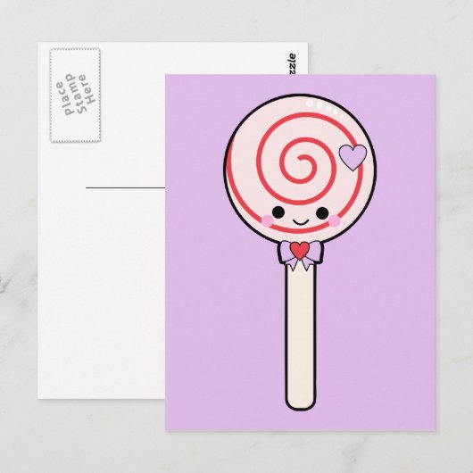 Sweet Snoep Lollipop Briefkaart (Voorkant / Achterkant)