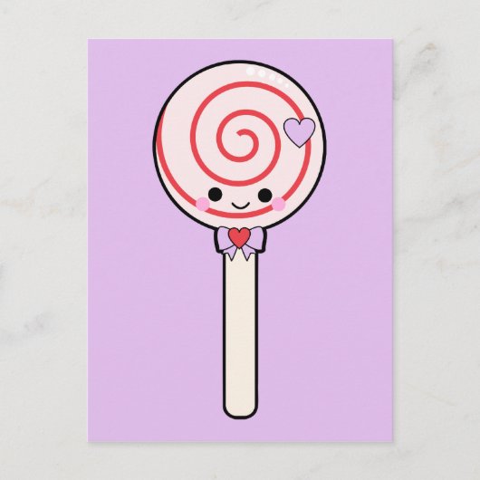 Sweet Snoep Lollipop Briefkaart (Voorkant)