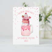 Sweet Snoep Milkshake Classroom Valentijn Kaart (Staand voorkant)