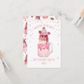 Sweet Snoep Milkshake Classroom Valentijn Kaart (Voorkant / Achterkant in situ)