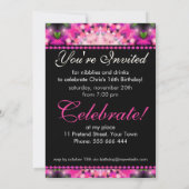 Sweet Snoep Pink Girly 16e Verjaardag Uitnodiginge Kaart (Achterkant)