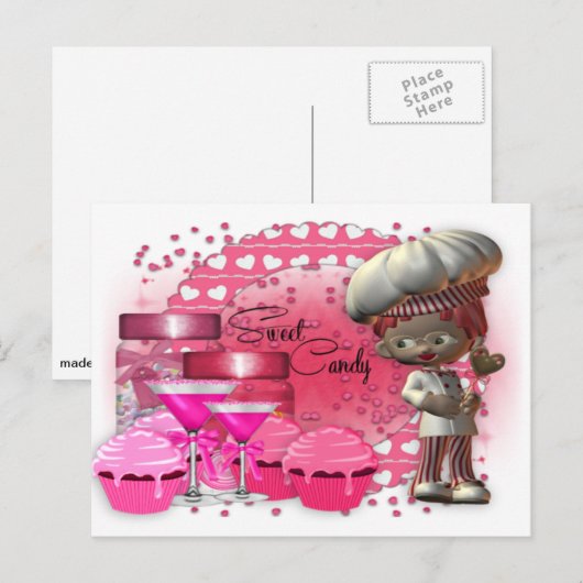 Sweet Snoep Post Kaart (Voorkant / Achterkant)