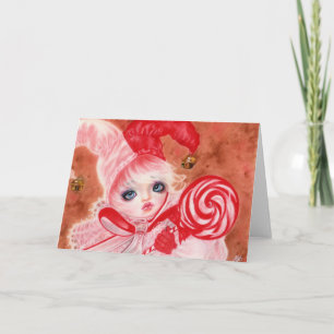 Sweet Snoep rechtbank jester Lollipop Feestdagen Kaart