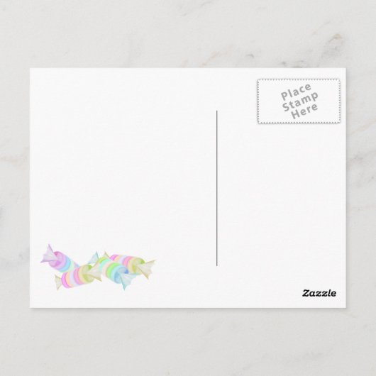 Sweet Snoep Rolls Briefkaart (Achterkant)