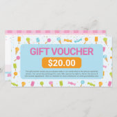 Sweet Snoep Shop Cadeaubon Certificaat (Voorkant / Achterkant)