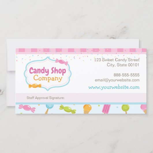 Sweet Snoep Shop Cadeaubon Certificaat (Achterkant)