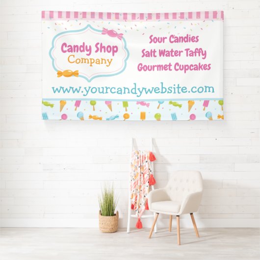 Sweet Snoep Shop en Ice Cream Confetti Spandoek (Insitu)