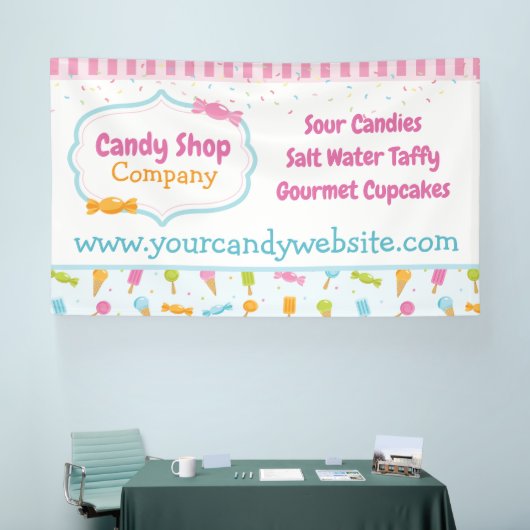 Sweet Snoep Shop en Ice Cream Confetti Spandoek (Beurs)