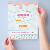 Sweet Snoep Shop en Ice Cream Menu Flyer (Hand)