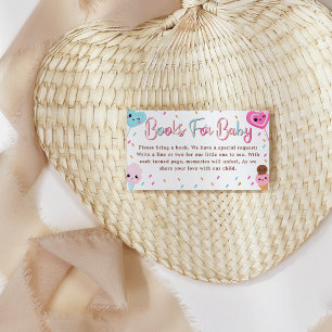 Sweet Snoep strooit Donut boeken voor Baby shower Informatiekaartje