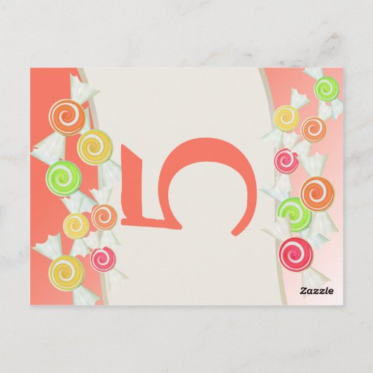 Sweet Snoep Tafelnummer Kaart (Achterkant)