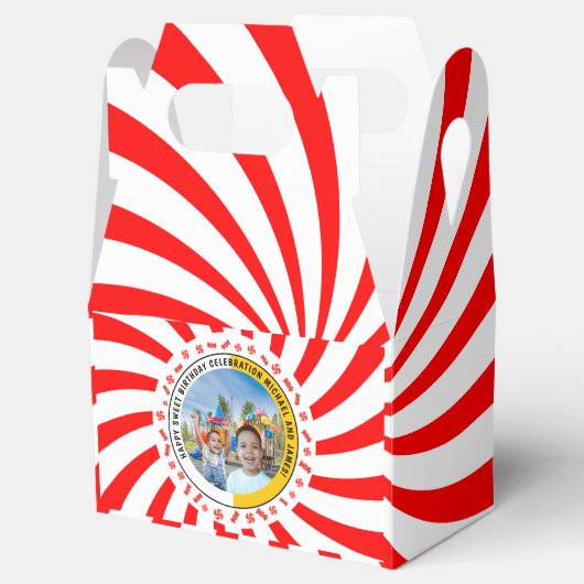 Sweet Snoep thema dubbel verjaardagsfeest Bedankdoosjes (Geopend)