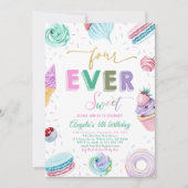 Sweet Snoep Viering 4e Verjaardag Kaart (Voorkant)