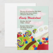 Sweet snoep wonderland junior senior prom formal kaart (Voorkant / Achterkant)