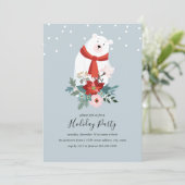 Sweet Snow Polar Beer Vakantiefeest Kaart (Staand voorkant)