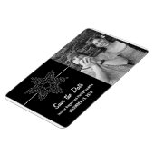 Sweet Snowflake Save the Date Magnet, Black Magneet (Linkerzijde)