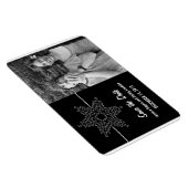 Sweet Snowflake Save the Date Magnet, Black Magneet (Rechterzijde)