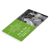 Sweet Snowflake Save the Date Magnet, Green Magneet (Linkerzijde)