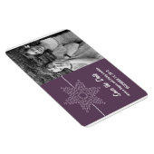 Sweet Snowflake Save the Date Magnet, Paars Magneet (Rechterzijde)